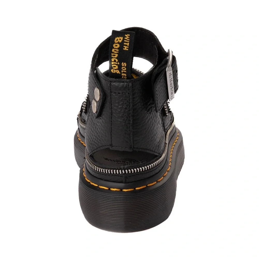 DR. MARTENS CLARISSA II QUAD HDW Sandals Black Milled Nappa New in Box